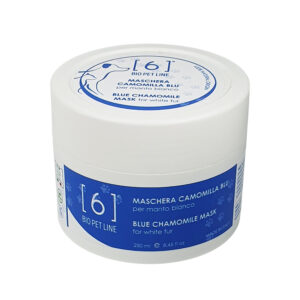 Blue Chamomile Pet Mask for White Fur